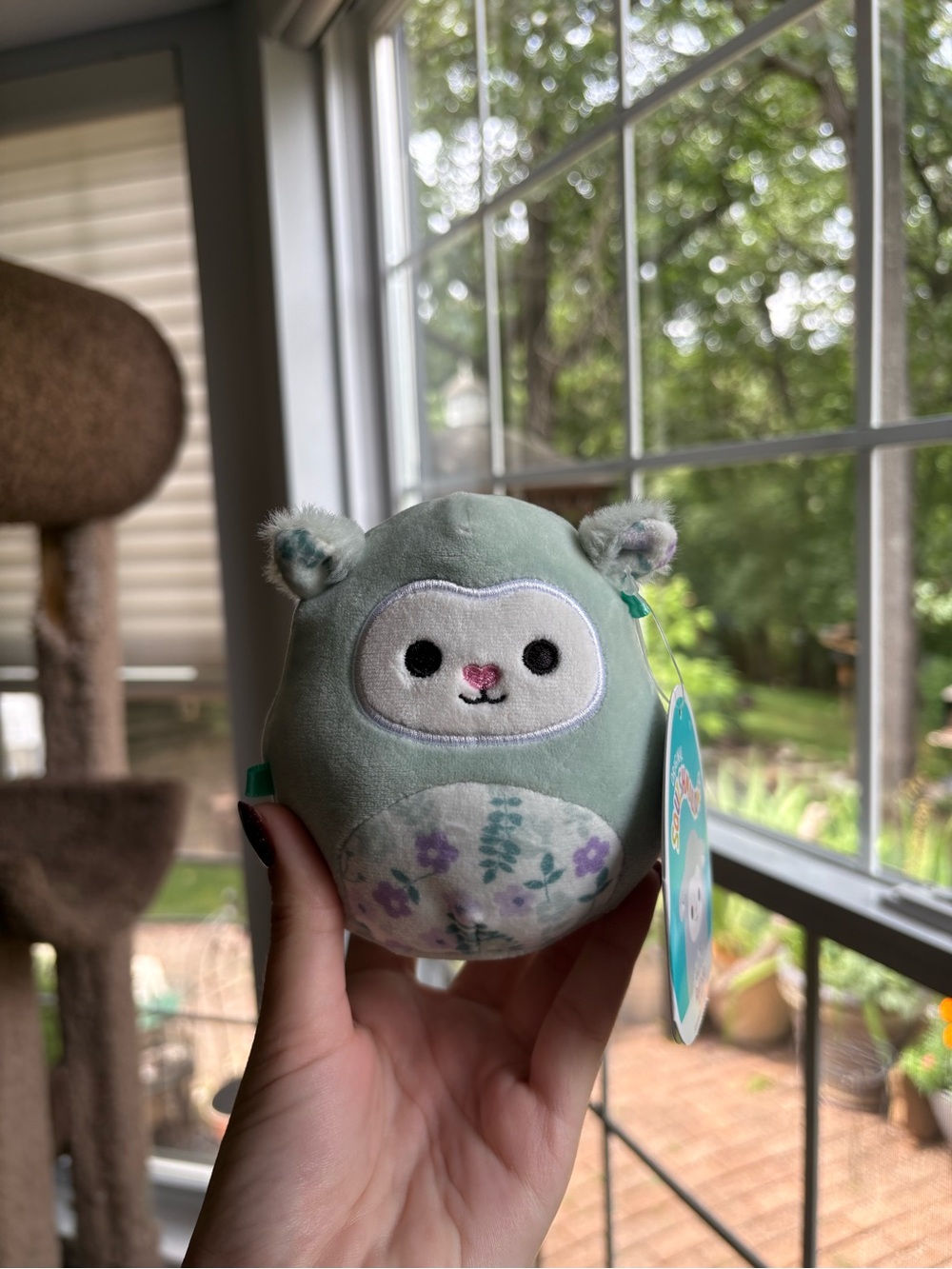 Relinda the green sheep lamb with floral belly squishmallow NWT OG 2021 5in